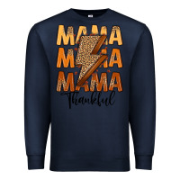 Navy Thankful Mama Premium Sweatshirt - MaliasSmallBusiness