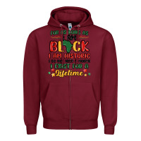 Burgundy black history month malia Zipper Hoodie - MaliasSmallBusiness