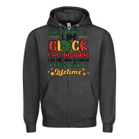 Charcoal Heather black history month malia Zipper Hoodie - MaliasSmallBusiness