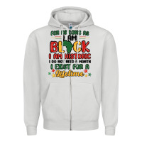 Dove Grey black history month malia Zipper Hoodie - MaliasSmallBusiness