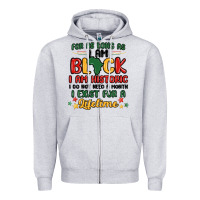 Heather Grey black history month malia Zipper Hoodie - MaliasSmallBusiness
