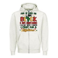 Oatmeal Heather black history month malia Zipper Hoodie - MaliasSmallBusiness