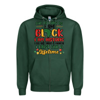 Sports Green black history month malia Zipper Hoodie - MaliasSmallBusiness