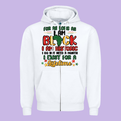 Black History Month Malia Zipper Hoodie Designed By Maliassmallbusiness