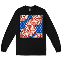 Black american flag seamless pattern Long Sleeve Tee - BundleAndBundleShop