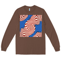 Chestnut american flag seamless pattern Long Sleeve Tee - BundleAndBundleShop