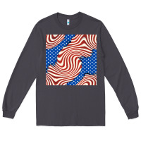 Smoke american flag seamless pattern Long Sleeve Tee - BundleAndBundleShop