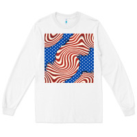 White american flag seamless pattern Long Sleeve Tee - BundleAndBundleShop