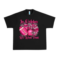 Black in october we wear pink cheer with football breast Urban Heavy Tee - JahusDesignShop