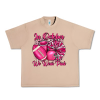 Burro in october we wear pink cheer with football breast Urban Heavy Tee - JahusDesignShop