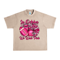 French Oak in october we wear pink cheer with football breast Urban Heavy Tee - JahusDesignShop