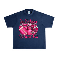 Navy in october we wear pink cheer with football breast Urban Heavy Tee - JahusDesignShop