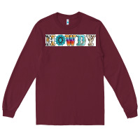 Burgundy howdy Long Sleeve Tee - AdoDesignShop