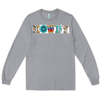 Heather Grey howdy Long Sleeve Tee - AdoDesignShop