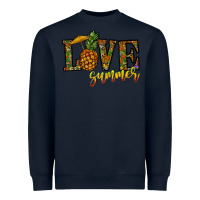 Navy love summer pinapple Heavyweight Sweatshirt - CowhideDigitalArt