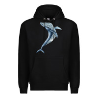 Black humpback whale jumping Premium Hoodie - BarkalooDesign