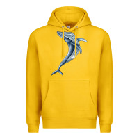 Lemon humpback whale jumping Premium Hoodie - BarkalooDesign