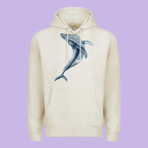 Humpback Whale Jumping Premium Hoodie Designed By Barkaloodesign