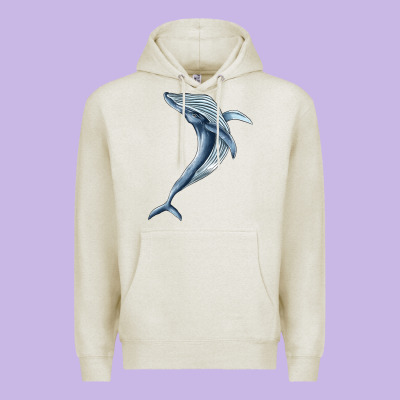 Humpback Whale Jumping Premium Hoodie Designed By Barkaloodesign