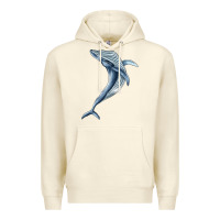 Sandshell humpback whale jumping Premium Hoodie - BarkalooDesign