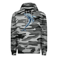 Slate Camo humpback whale jumping Premium Hoodie - BarkalooDesign