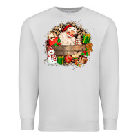 Dove Grey Santa Premium Sweatshirt - MaliasSmallBusiness