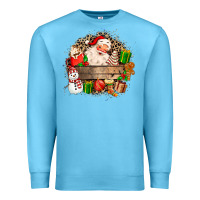 Ocean Blue Santa Premium Sweatshirt - MaliasSmallBusiness