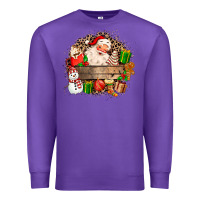 Purple Santa Premium Sweatshirt - MaliasSmallBusiness