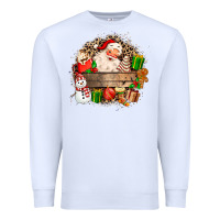 White Santa Premium Sweatshirt - MaliasSmallBusiness