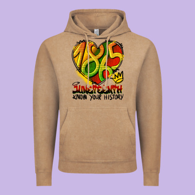 Juneteenth 1865 Graffiti Vintage Hoodie Designed By Hra Design Shop