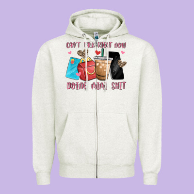 Can't Talk Right Now Doing Mimi Shit Zipper Hoodie Designed By Maliassmallbusiness