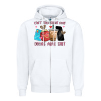 White can't talk right now doing mimi shit Zipper Hoodie - MaliasSmallBusiness