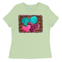 Valentine's Day Hearts Turquoise Heart Ladies Tee | Teevron