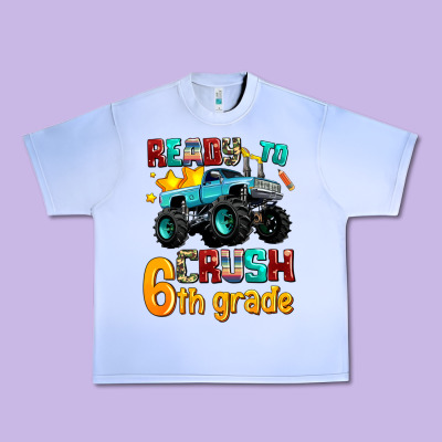 Ready To School Crush 6th Grade Urban Heavy Tee Designed By Adodesignshop