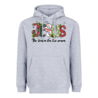 Heather Grey jesus the reason for the season Heavyweight Hoodie - MaliasSmallBusiness
