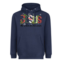 Navy jesus the reason for the season Heavyweight Hoodie - MaliasSmallBusiness