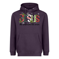 Plum jesus the reason for the season Heavyweight Hoodie - MaliasSmallBusiness