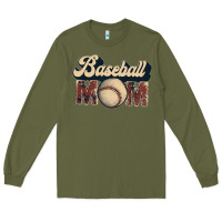 Army Green baseball mom Long Sleeve Tee - JahusDesignShop