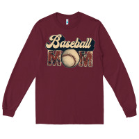 Burgundy baseball mom Long Sleeve Tee - JahusDesignShop