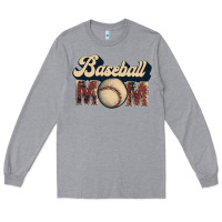 Heather Grey baseball mom Long Sleeve Tee - JahusDesignShop