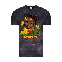 Cloud Black juneteenth 1865 afro girl Vintage Tee - HRA Design Shop