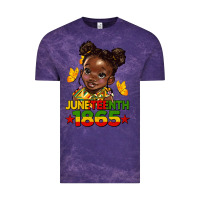 Cloud Purple juneteenth 1865 afro girl Vintage Tee - HRA Design Shop
