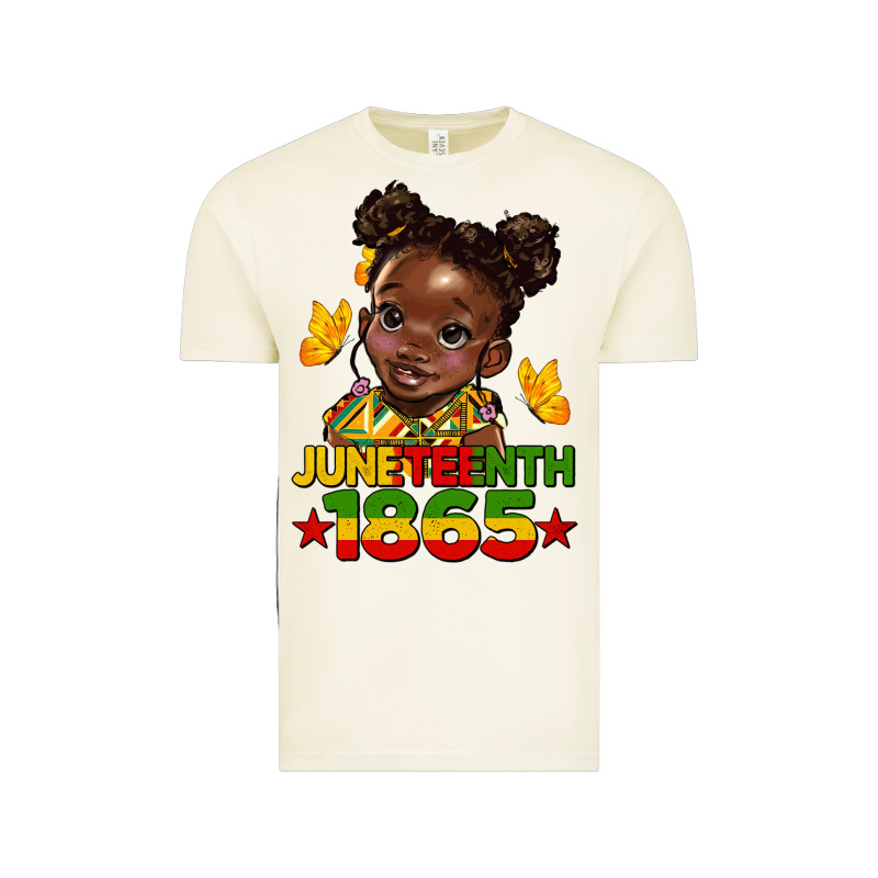 Juneteenth 1865 Afro Girl Vintage Tee by HRA Design Shop | Teevron