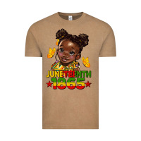 Vintage Coffee juneteenth 1865 afro girl Vintage Tee - HRA Design Shop
