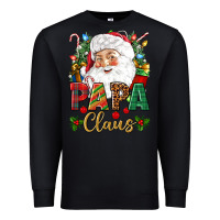 Black Papa Claus Christmas Premium Sweatshirt - NancyCooperArtShop