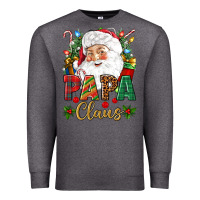 Charcoal Heather Papa Claus Christmas Premium Sweatshirt - NancyCooperArtShop