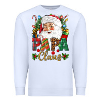 White Papa Claus Christmas Premium Sweatshirt - NancyCooperArtShop