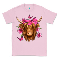 Bubblegum Pink floral pink bandana longhaired cow Classic Tee - Jasminsmagicworld