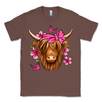 Chestnut floral pink bandana longhaired cow Classic Tee - Jasminsmagicworld