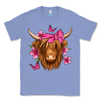 Colony Blue floral pink bandana longhaired cow Classic Tee - Jasminsmagicworld